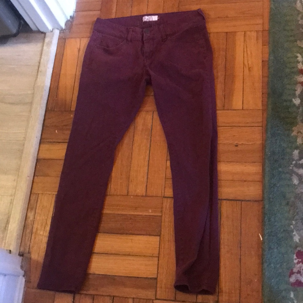 Maroon jeans